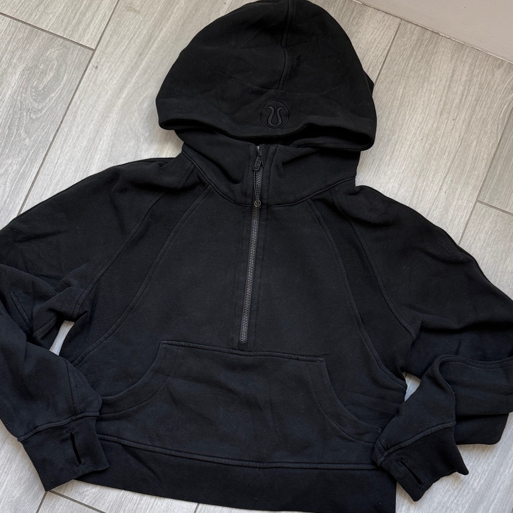 Lululemon Scuba Oversized Half-Zip Hoodie - Black - XS/S